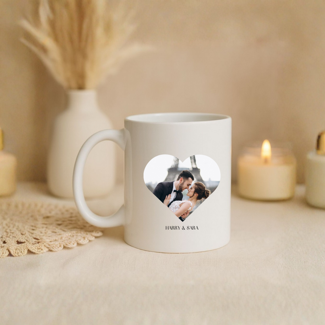 Mug coeur + prénom