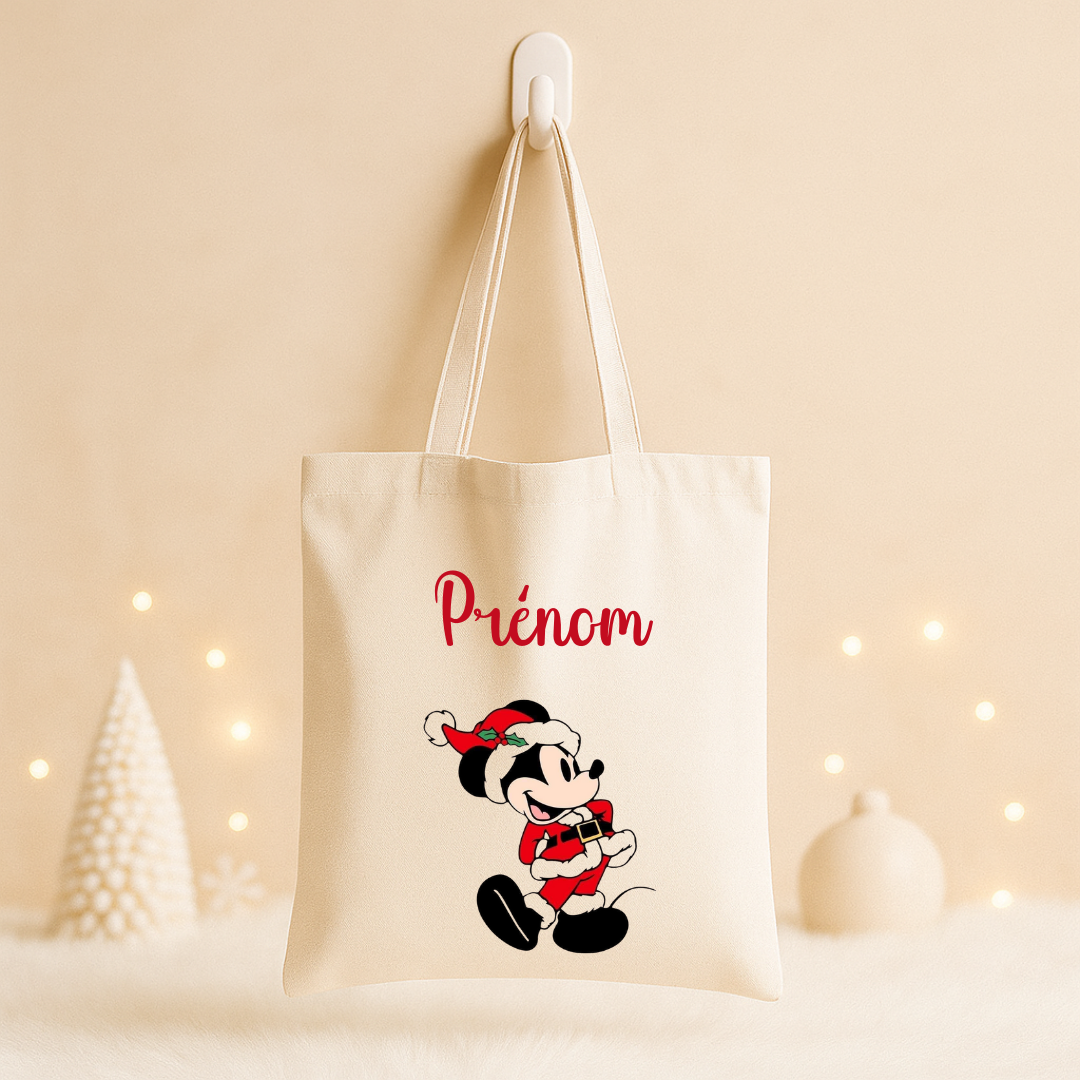 Tote bag Noël - Prénom