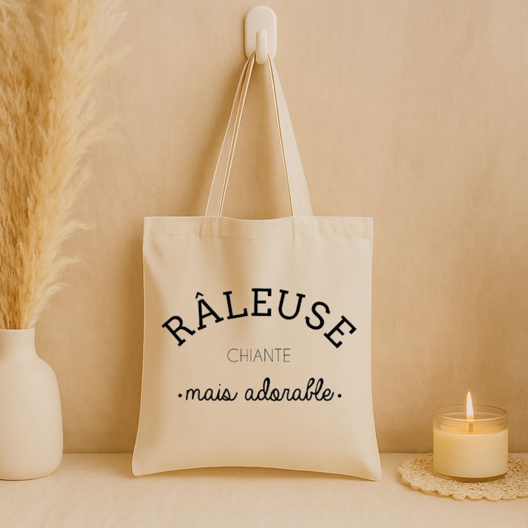 Tote bag "Râleuse chiante mais adorable"