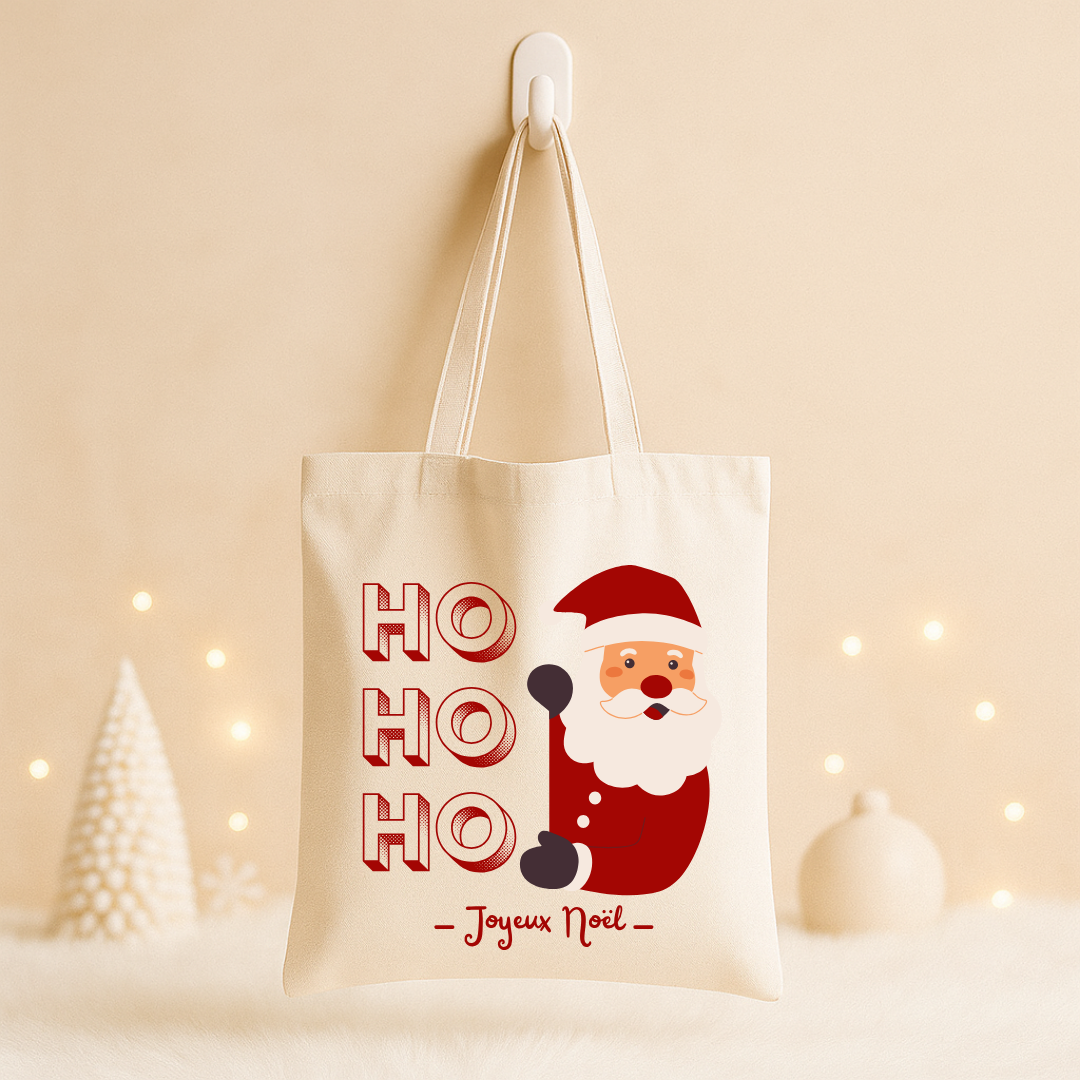 Tote bag Noël "Ho, ho, ho.."