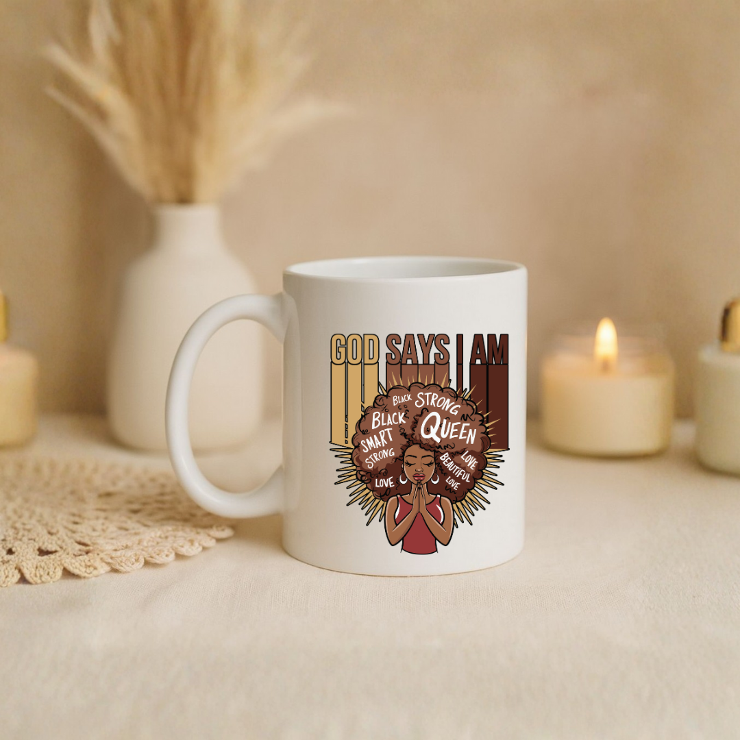 Mug "God says i am..."