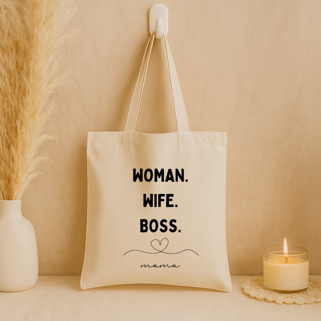 Tote bag "Woman Wife Boss"