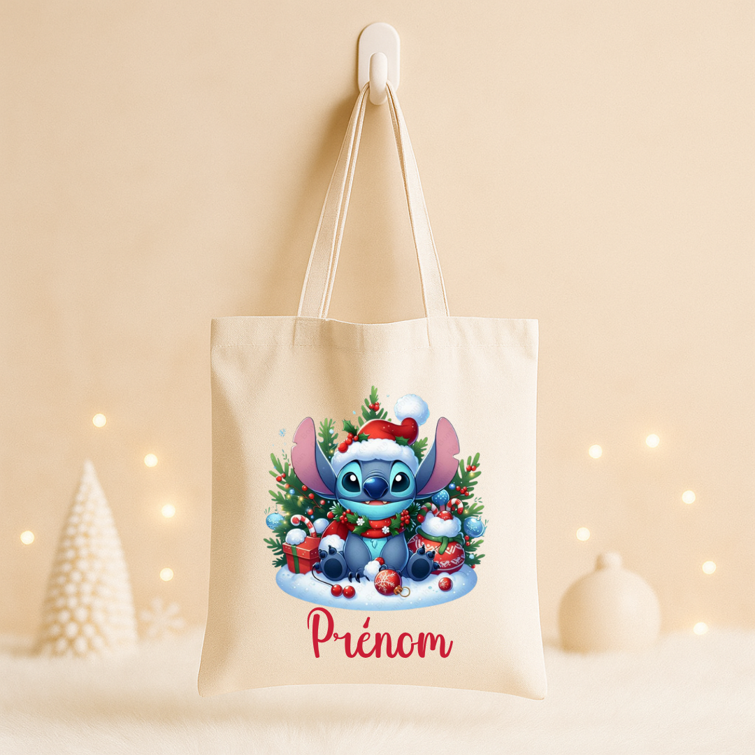 Tote bag Noël Prénom