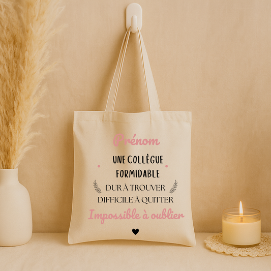 Tote bag "Une collègue formidable"