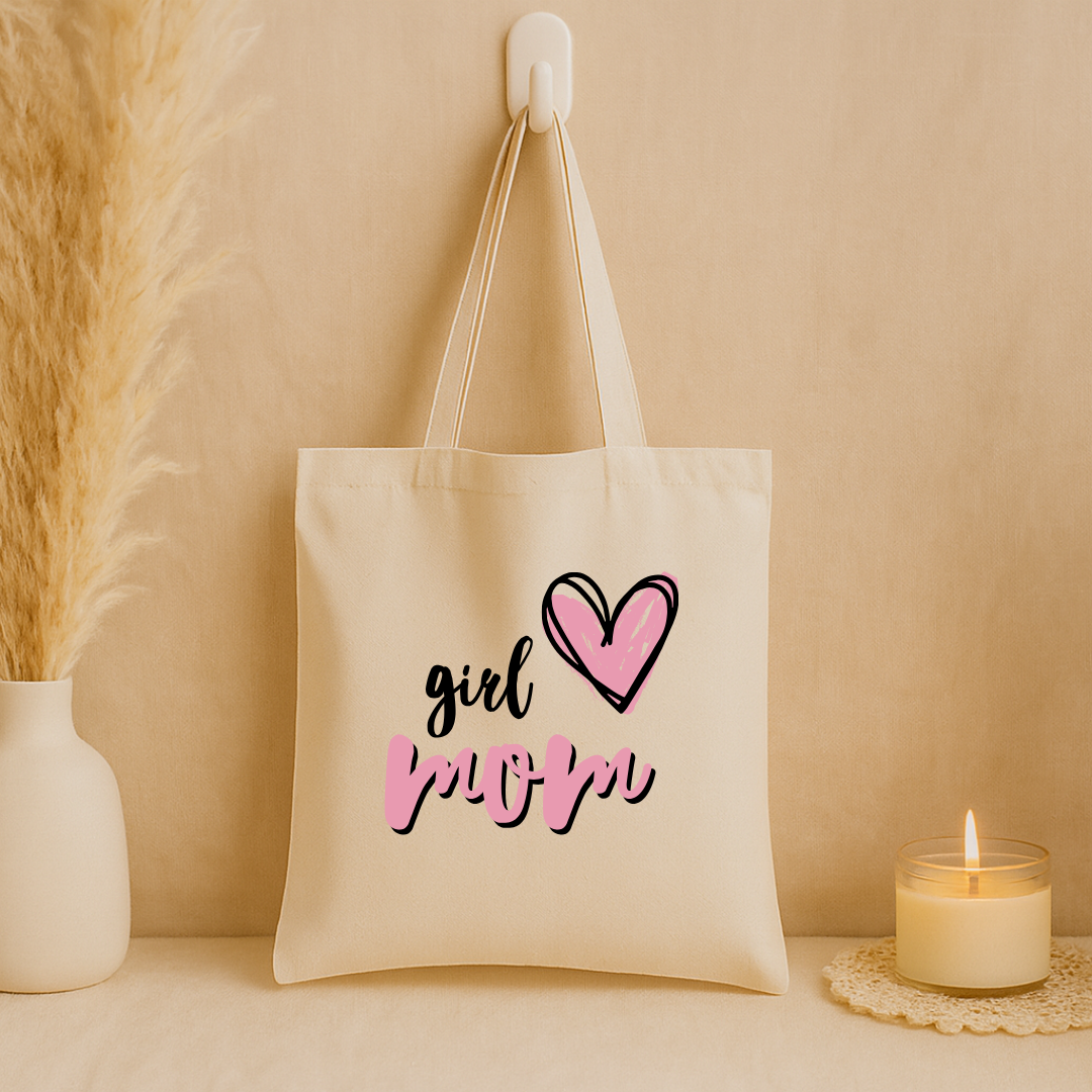 Tote bag Girl mom