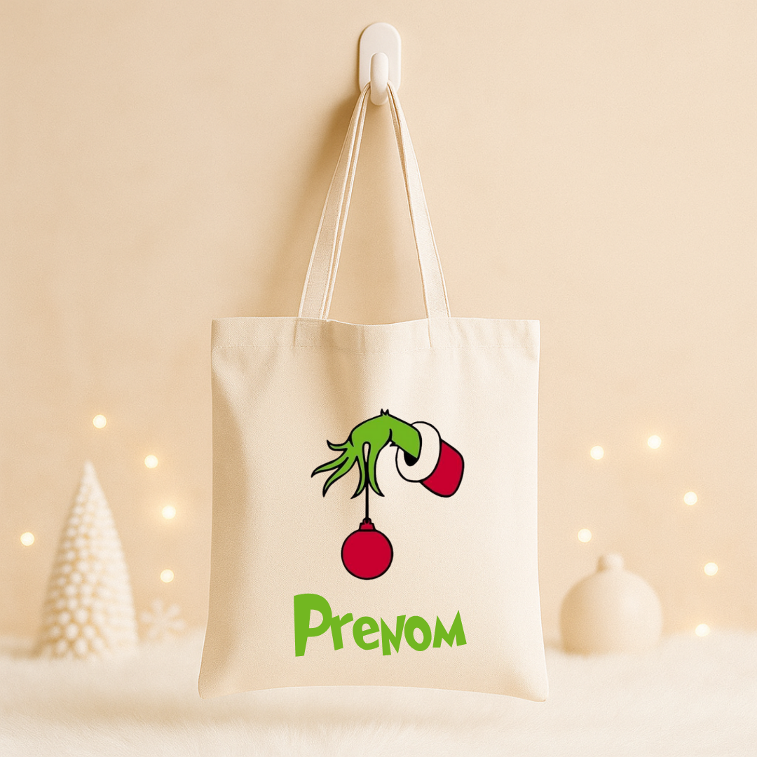 Tote bag Noël - Prénom