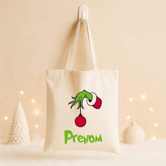 Tote bag Noël - Prénom
