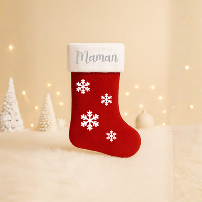 Chaussette Noël - Maman flocons