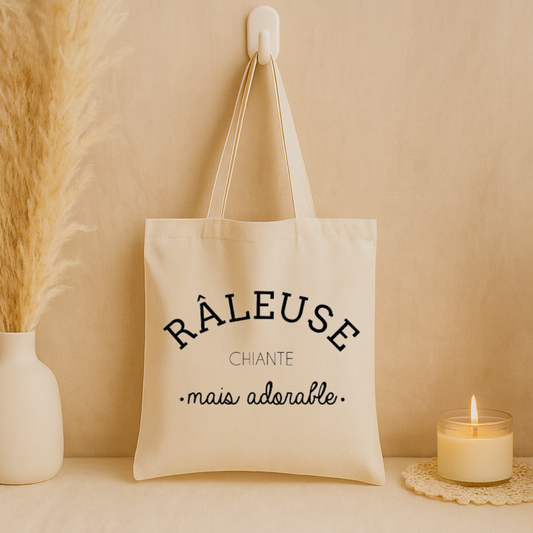 Tote bag "Râleuse chiante mais adorable"