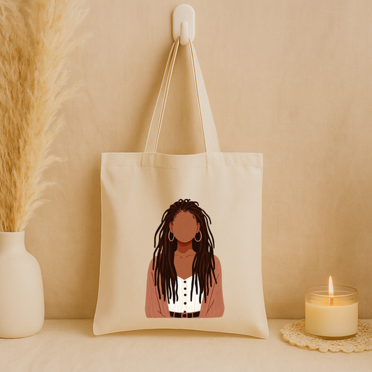 Tote bag "Woman hair locks"