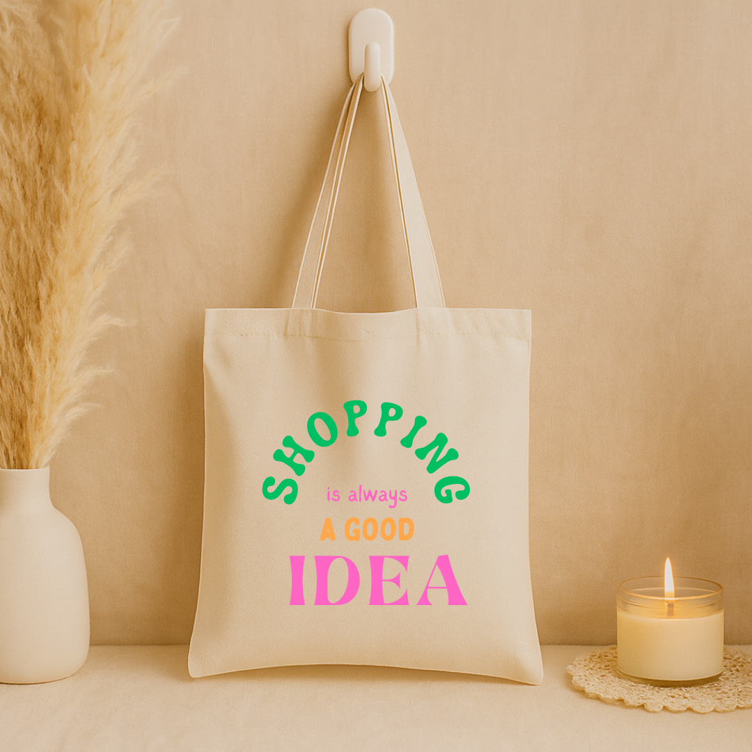 Tote bag "Shopping is..."
