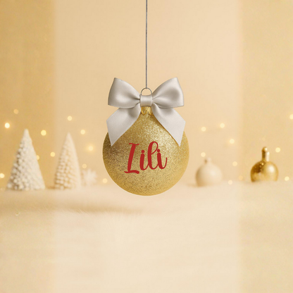 Boule Noël Doré - Prénom