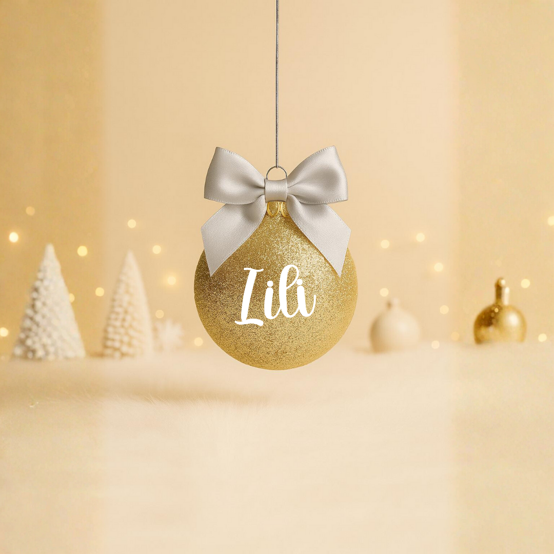 Boule Noël Doré - Prénom