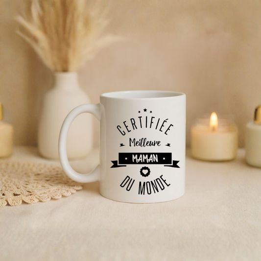 Mug "Certifiée meilleure maman du monde"