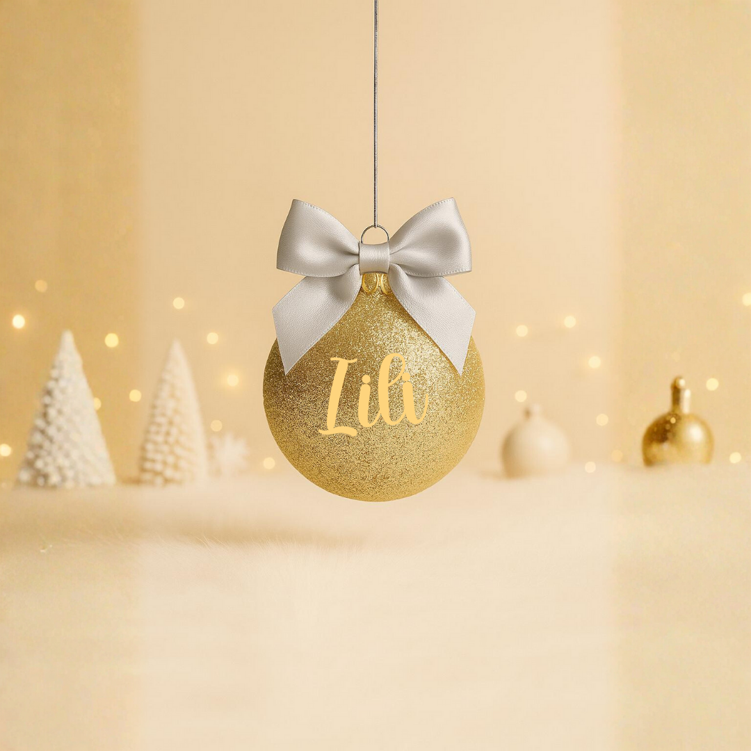 Boule Noël Doré - Prénom
