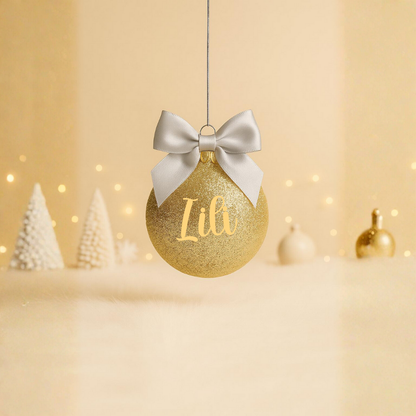 Boule Noël Doré - Prénom