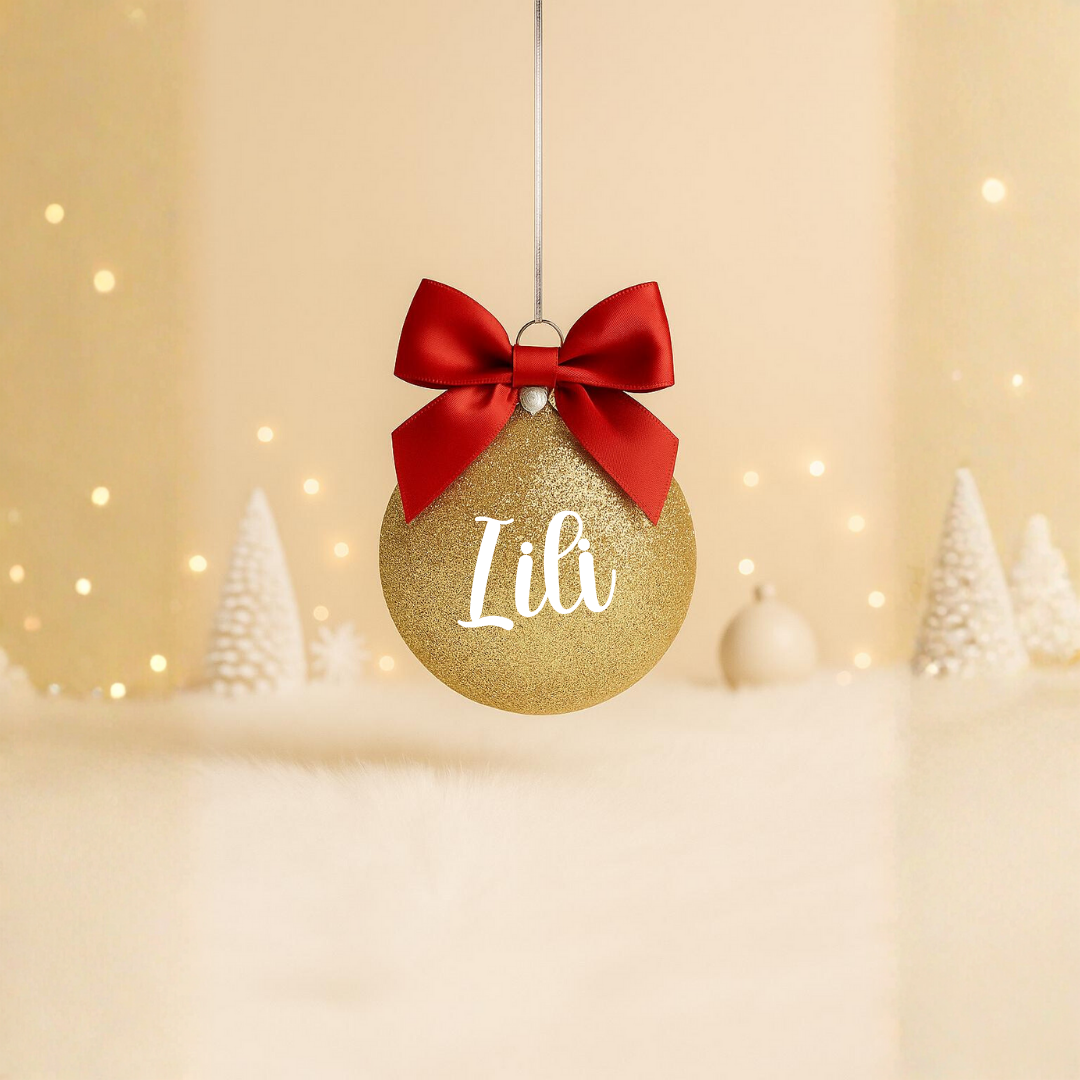 Boule Noël Doré - Prénom