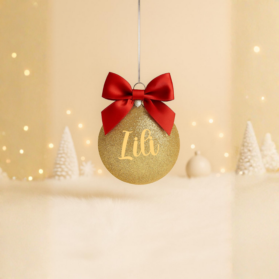 Boule Noël Doré - Prénom