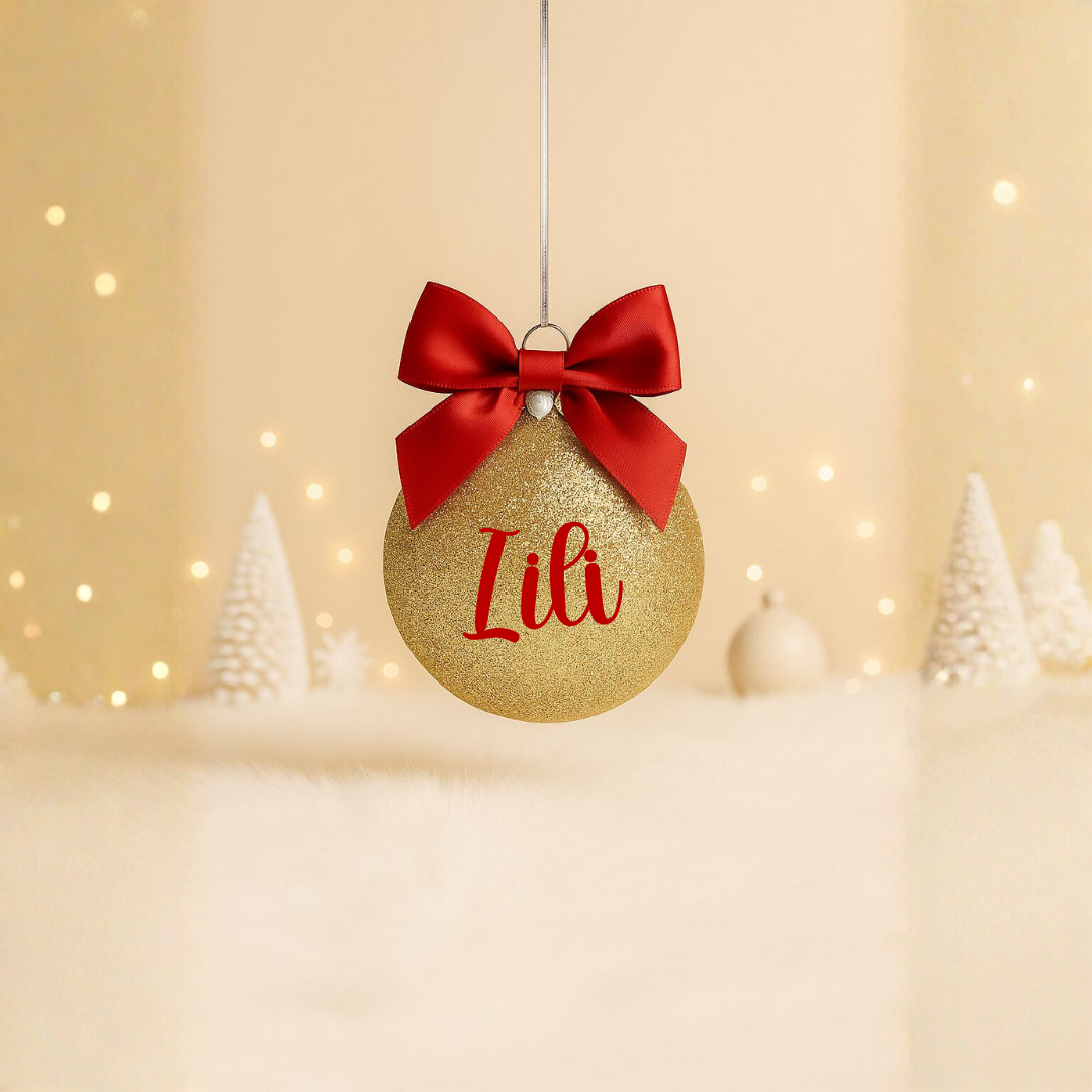 Boule Noël Doré - Prénom