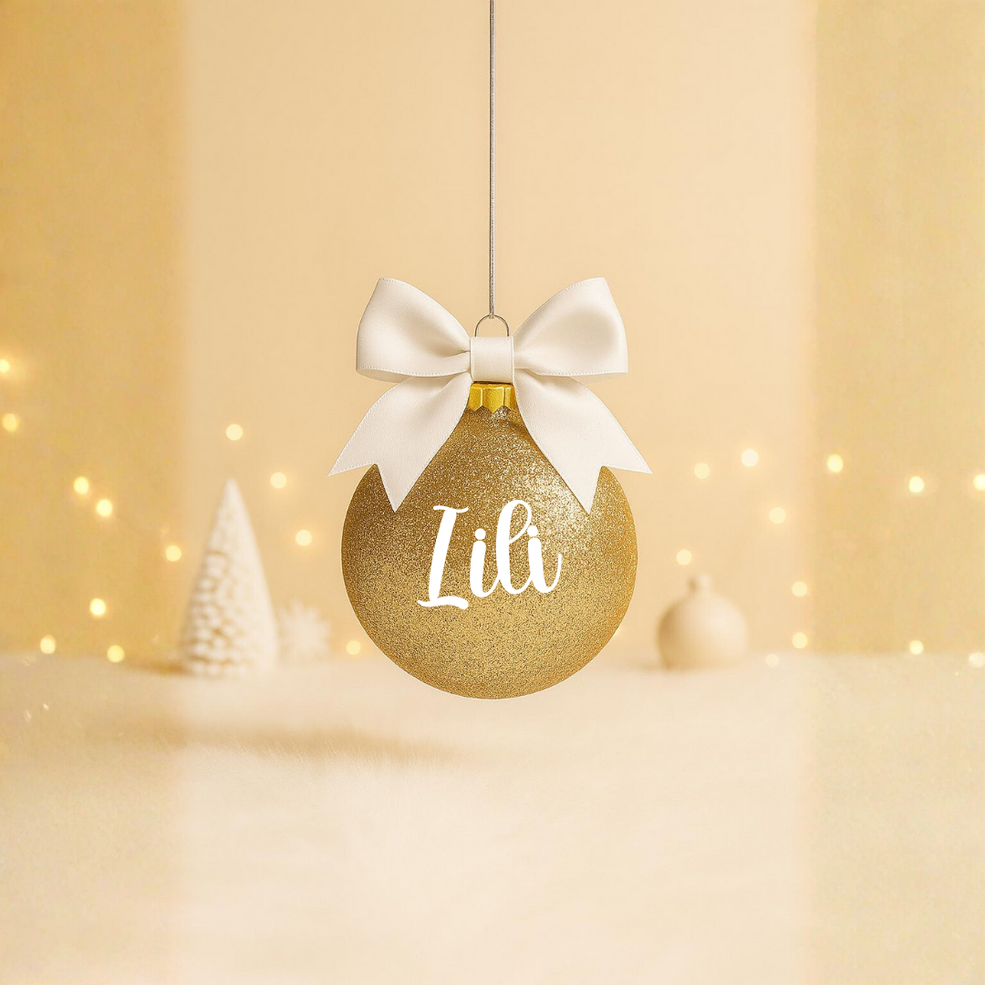 Boule Noël Doré - Prénom