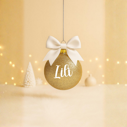 Boule Noël Doré - Prénom