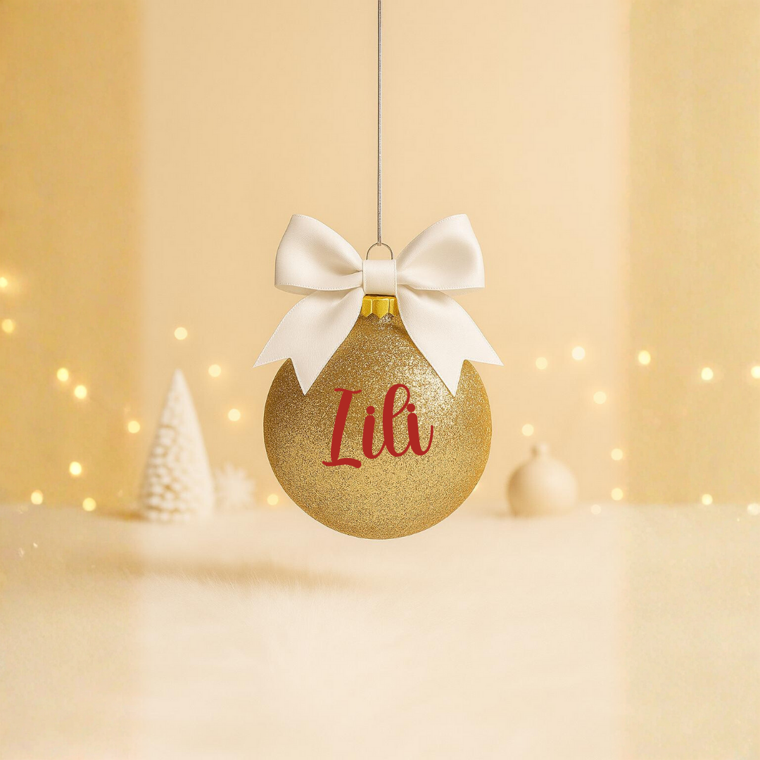 Boule Noël Doré - Prénom