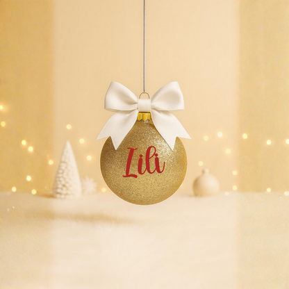 Boule Noël Doré - Prénom