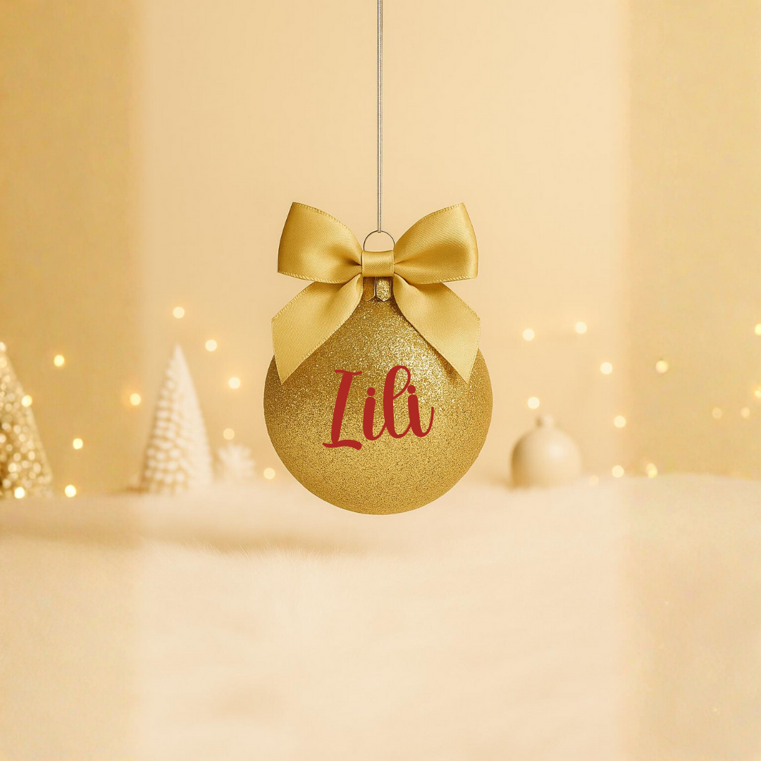 Boule Noël Doré - Prénom