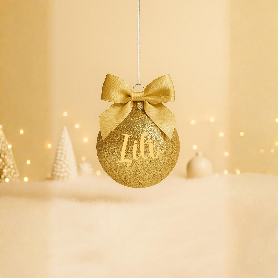 Boule Noël Doré - Prénom