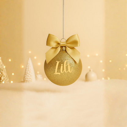 Boule Noël Doré - Prénom