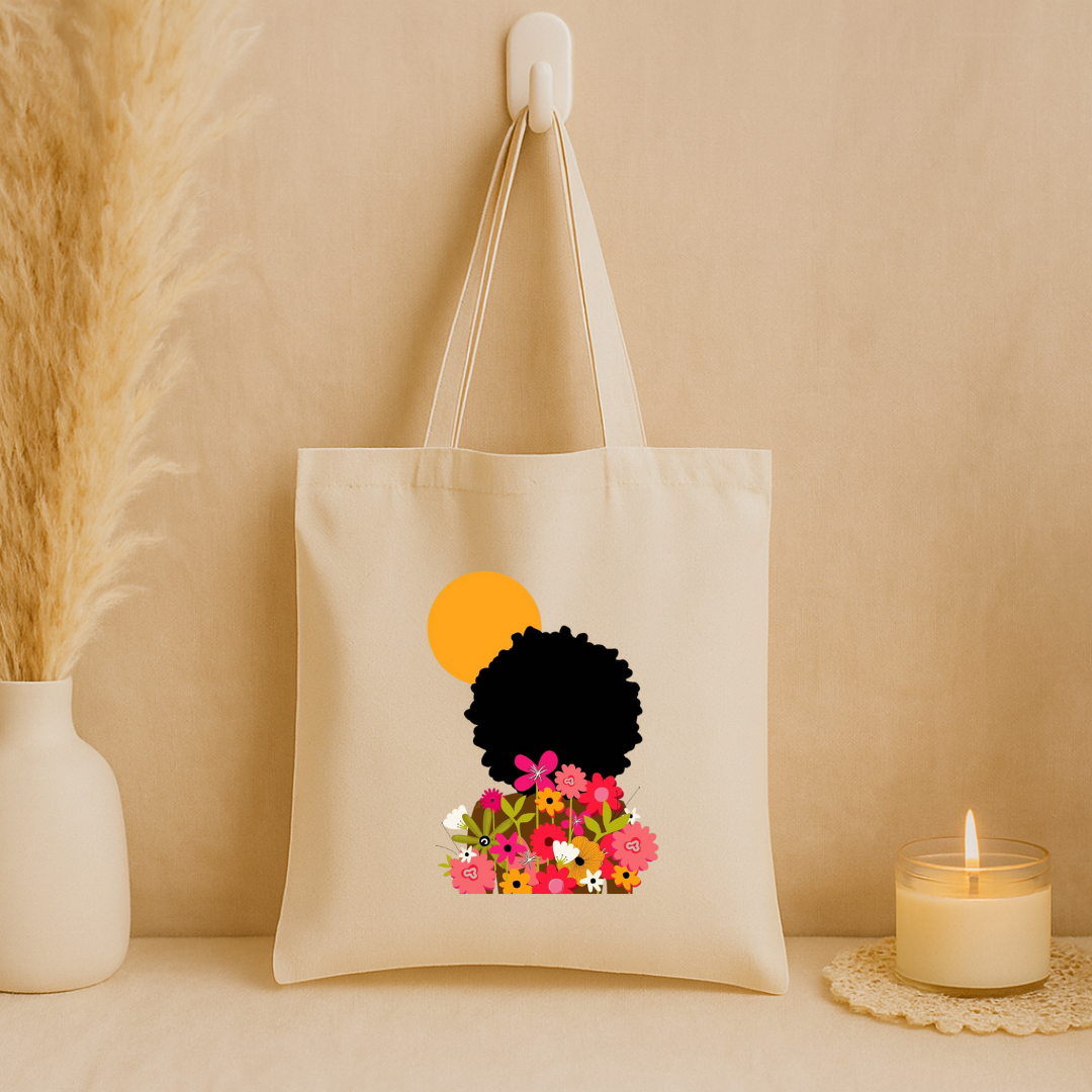 Tote bag Afro woman