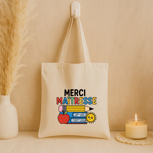 Tote bag "Merci Maitresse"